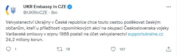Zdroj Twitter UKR Embassy in CZE Zdroj Twitter UKR Embassy in CZE