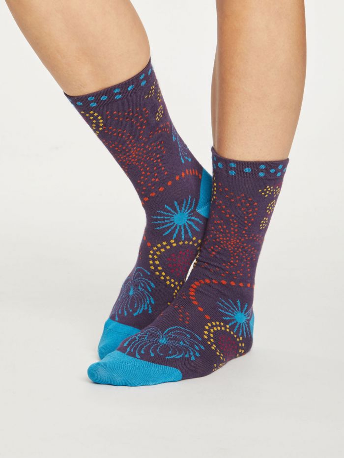 vyr 2401spw420 royal purple ladies firework sustainable bamboo socks 2