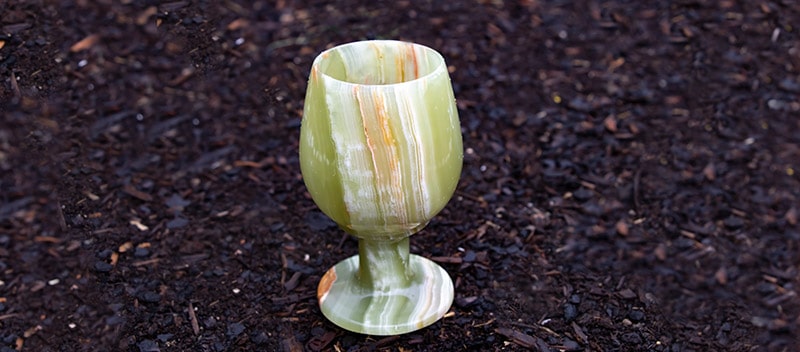 Aragonit – Onyx – votivní pohár