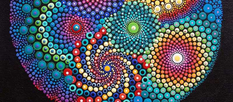 dot painting beautiful mandala painting 11x14 canvas board original art by of dot painting